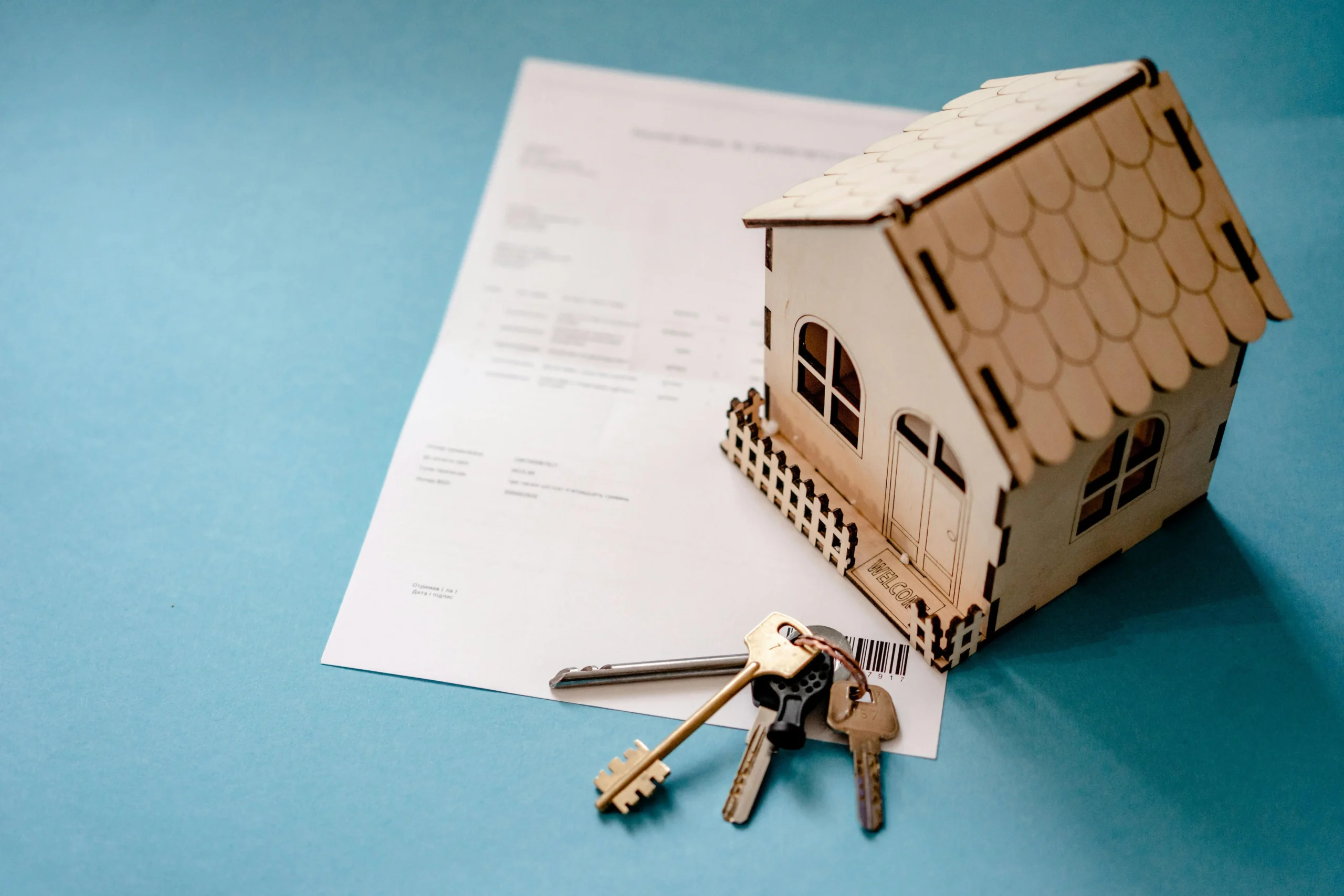 VA one-time close construction home loan paper with house keys