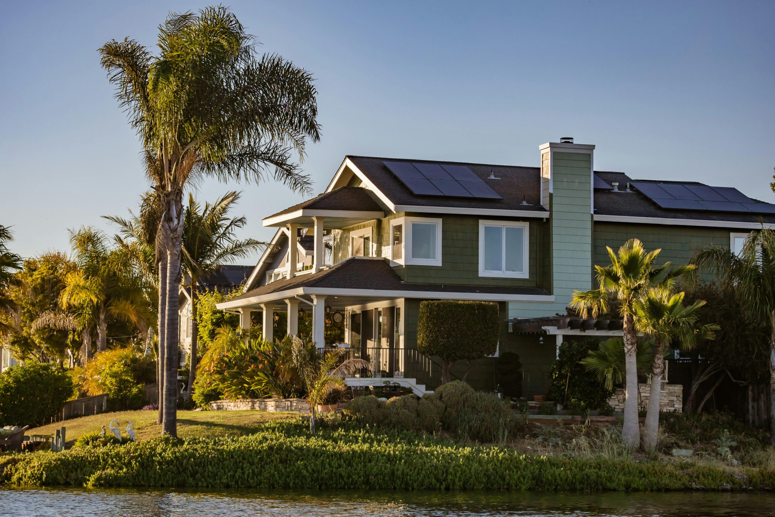 custom home built near waterfront